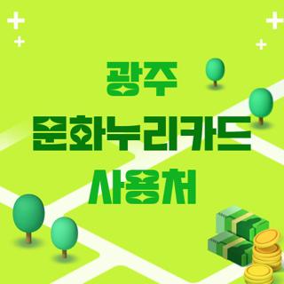 광주 문화누리카드 사용처