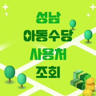 성남 아동수당 사용처 조회