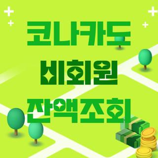 코나카드 비회원 잔액조회