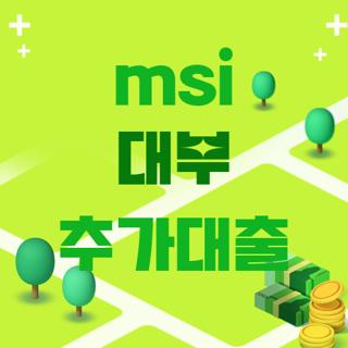 msi 대부 추가대출